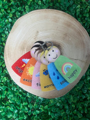 Emotions Keychain, Emotions Keyring, Feelings resource, ADHD, Autism, communication tool, Emotional Regulation Tool, non verbal