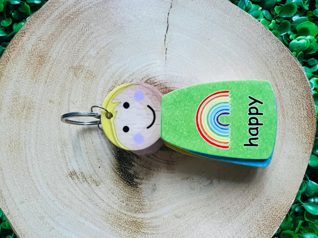 Emotions Keychain, Emotions Keyring, Feelings resource, ADHD, Autism, communication tool, Emotional Regulation Tool, non verbal