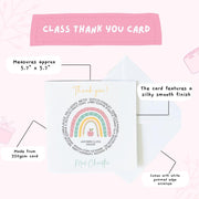 Class Personalised Thank you Teacher Card