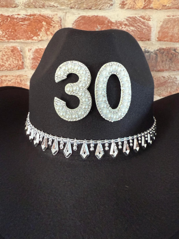 Black Birthday cowboy hat