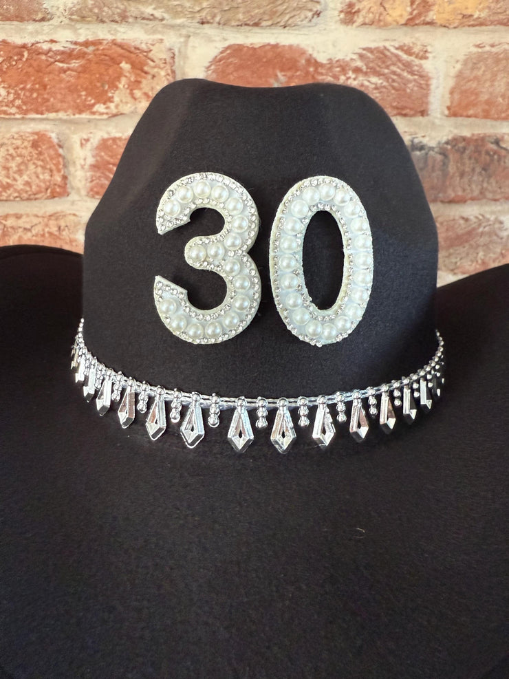 Black Birthday cowboy hat