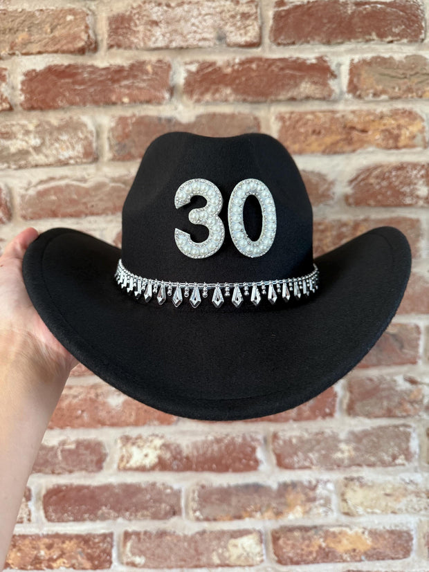Black Birthday cowboy hat