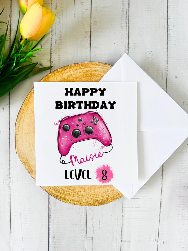 Personalised Gamer Birthday Card