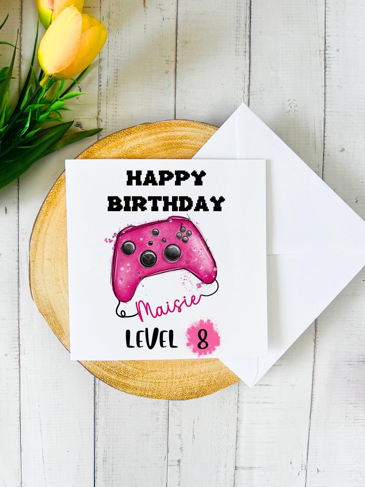 Personalised Gamer Birthday Card