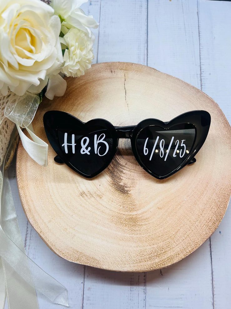 Personalised Wedding Sunglasses, Heart Sunglasses, Sunglasses, Custom Sunglasses, Wedding decorations , Wedding photo accessories, Favours