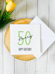 Personalised Age Milestone Birthday Card