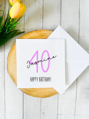 Personalised Age Milestone Birthday Card