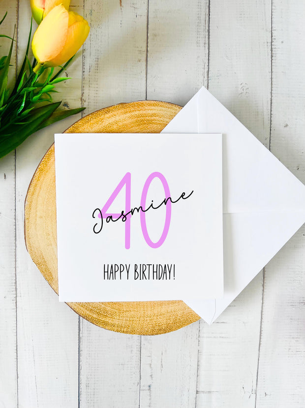 Personalised Age Milestone Birthday Card