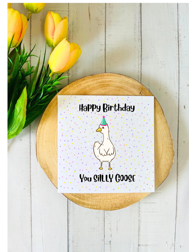 Happy Birthday you Silly Goose Birthday Card