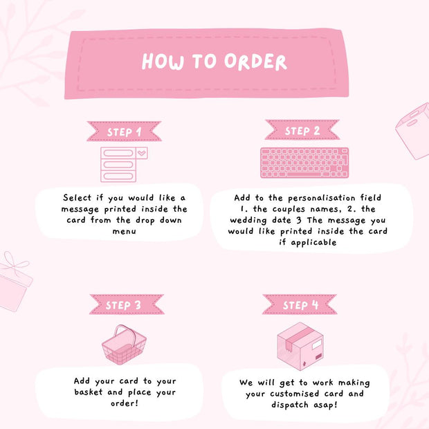 Personalised Wedding Card