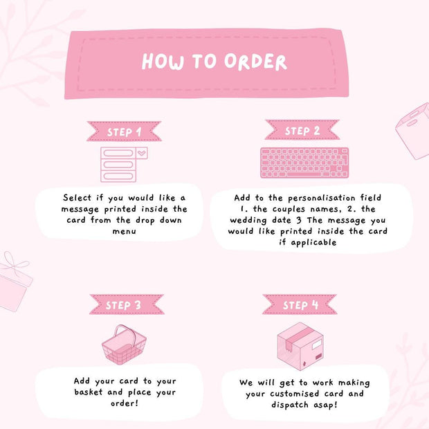 Personalised Wedding Card