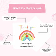 Personalised Thank you Teacher Card