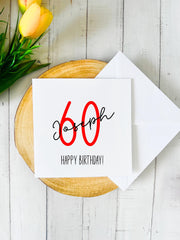 Personalised Age Milestone Birthday Card