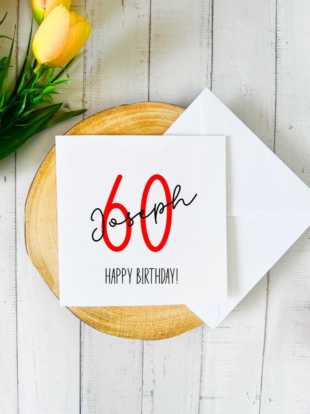 Personalised Age Milestone Birthday Card