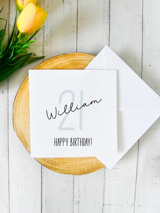 Personalised Age Milestone Birthday Card