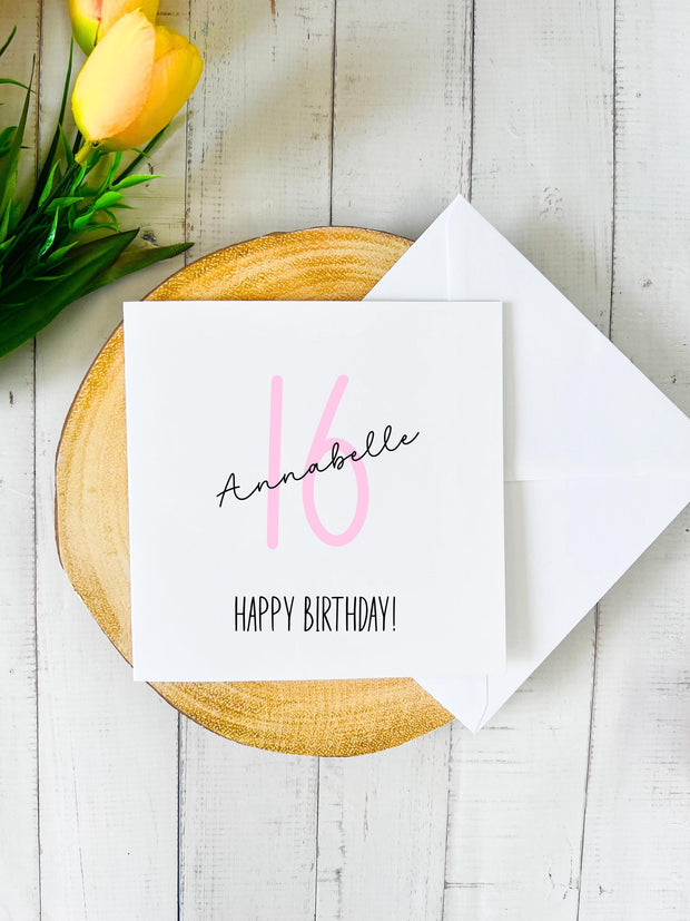 Personalised Age Milestone Birthday Card