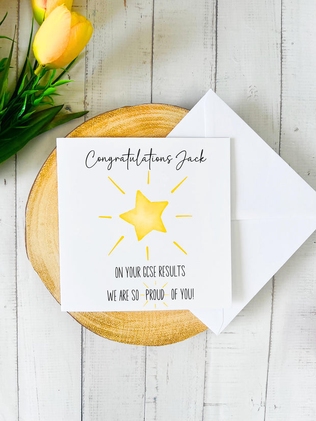 Personalised GCSE Results Congratulations Card