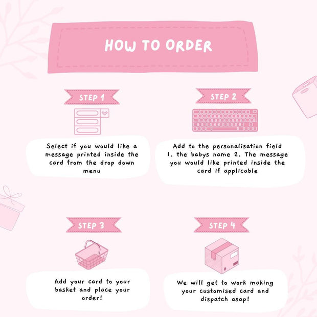 Personalised New Baby Card