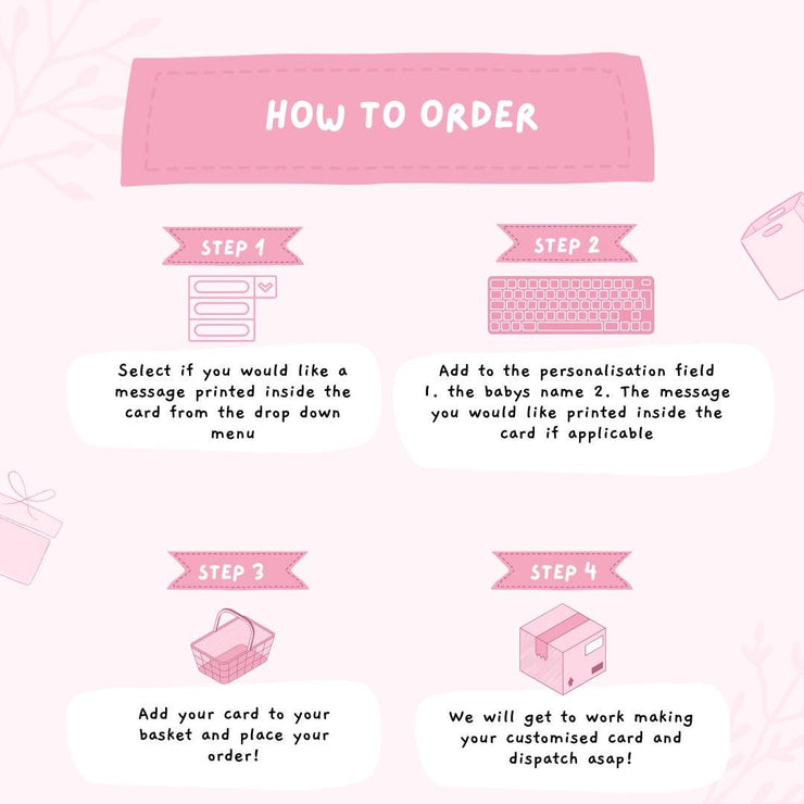 Personalised New Baby Card