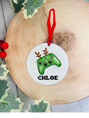 Personalised Gamer Christmas Bauble
