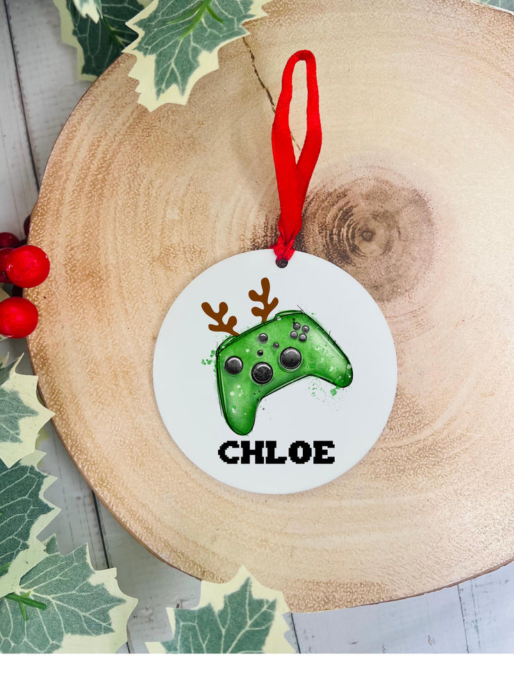 Personalised Gamer Christmas Bauble
