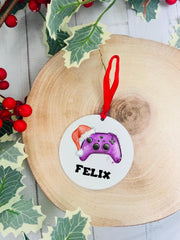 Personalised Gamer Christmas Bauble