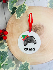 Personalised Gamer Christmas Bauble