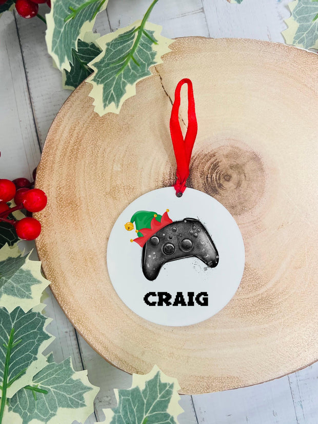 Personalised Gamer Christmas Bauble