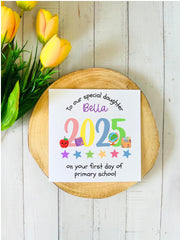 Personalised First Day of School Good Luck Card