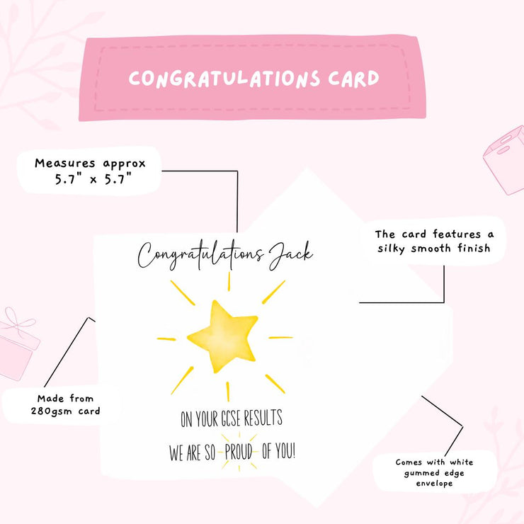 Personalised GCSE Results Congratulations Card
