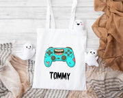 Personalised Gamer Halloween Trick or Treat Tote Bag