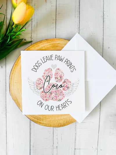 Personalised Pet Loss Memorial Card