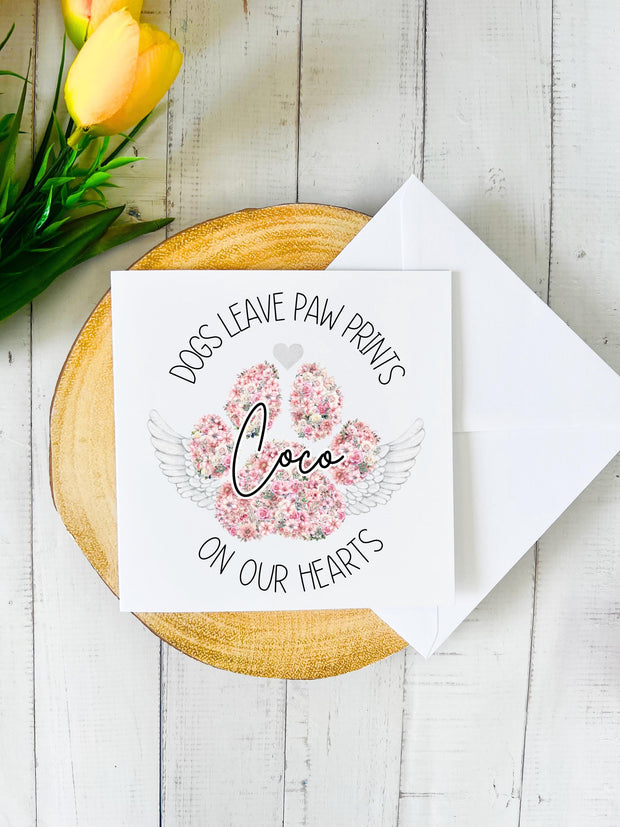 Personalised Pet Loss Memorial Card