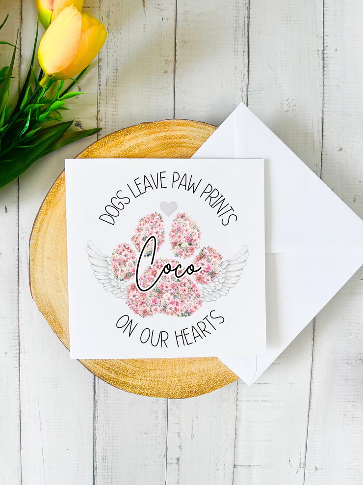 Personalised Pet Loss Memorial Card