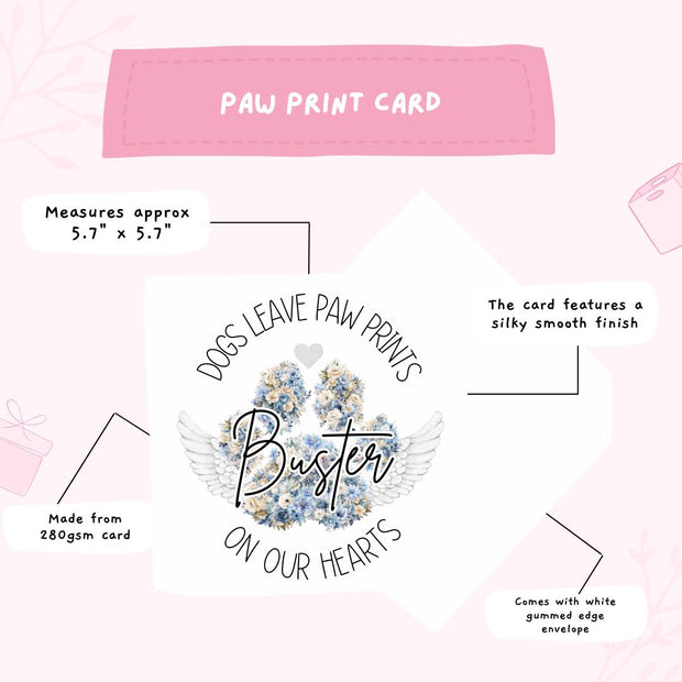 Personalised Pet Loss Memorial Card