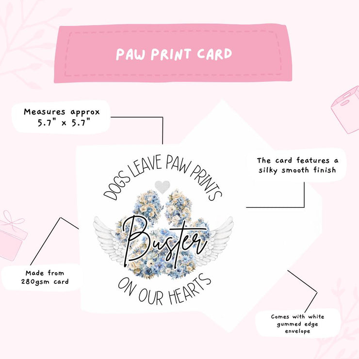 Personalised Pet Loss Memorial Card