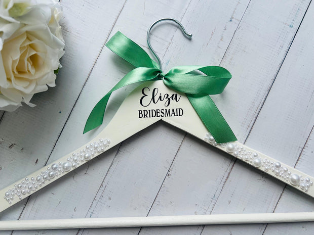 Personalised Bridal Pearl Dress Hanger