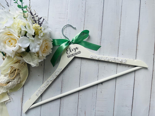 Personalised Bridal Pearl Dress Hanger