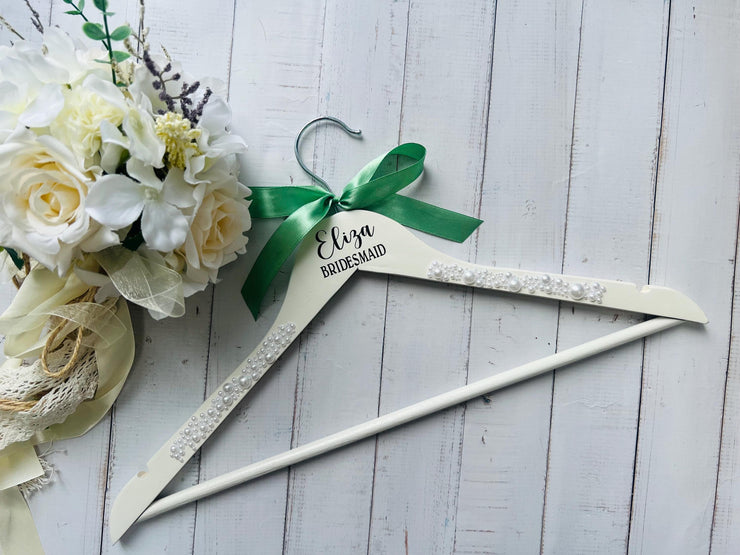 Personalised Bridal Pearl Dress Hanger