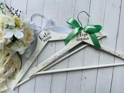 Personalised Bridal Pearl Dress Hanger