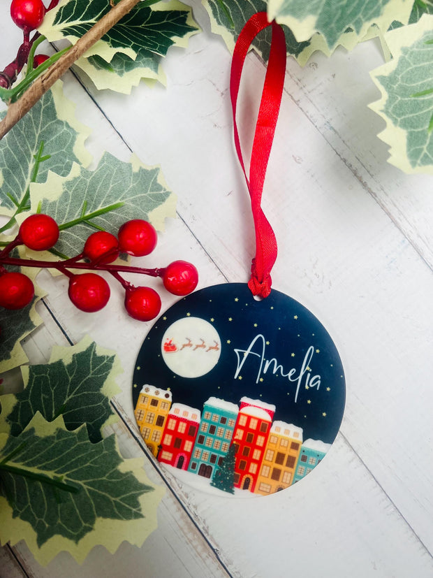 Personalised Christmas Sky Bauble