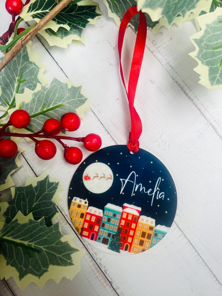 Personalised Christmas Sky Bauble
