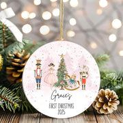 Personalised Baby's First Christmas Ceramic Bauble
