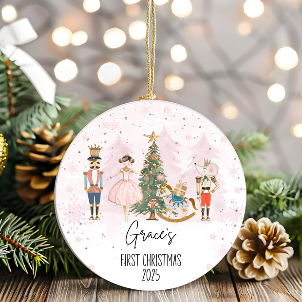 Personalised Baby's First Christmas Ceramic Bauble