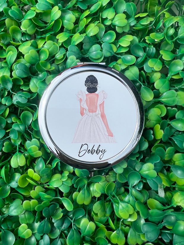 Personalised Bride Compact Mirror