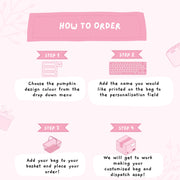 Personalised Pumpkin Halloween Trick or Treat Bag