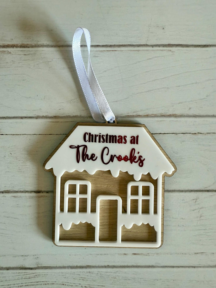 Personalised Christmas Gingerbread House Bauble