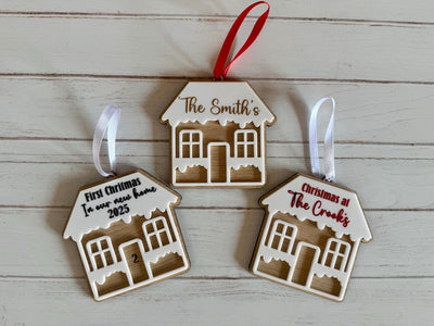 Personalised Christmas Gingerbread House Bauble