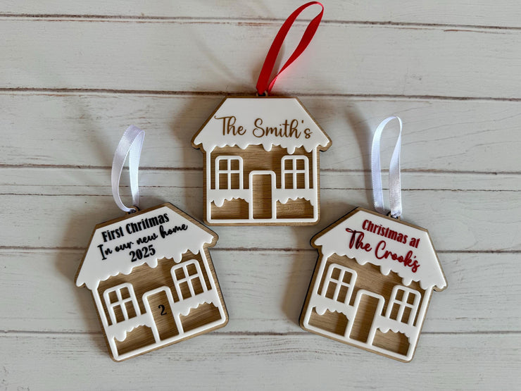 Personalised Christmas Gingerbread House Bauble