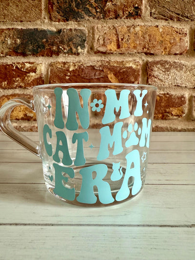 In Cat Mum Era Mug, Cat mum, Cat Mum Gift, Cat lover gift, in my cat mom era, coffee cup, glass mug